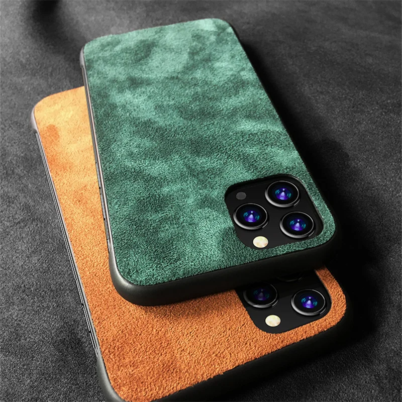 Чехол для телефона без полей iPhone 11 Pro Max итальянский замшевый тканевый чехол 7 8 Plus X