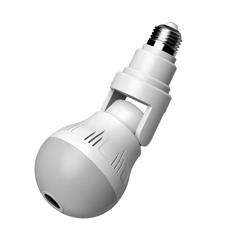 

Bulb Wifi Camera LED Light 2MP Wireless Panorama Security CCTV Bulb Camera Fisheye Two-Way Night Vision Camera(16G)