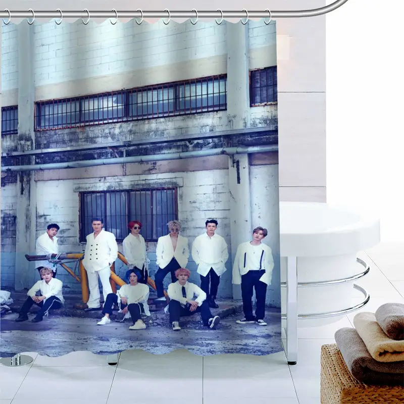 

Custom Super Junior Shower Curtain Waterproof Mildew Proof Bath Curtain Polyester Fabric Bathroom Curtain 0629