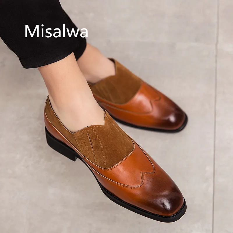 

Misalwa Men Design Formal Oxfords Lofers Extra size 45 46 47 48 Dress Wedding Suit Shoes Male 2021 Elegant Driving Footwear