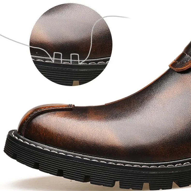 Брендовые мужские кожаные ботильоны оксфорды в британском стиле повседневные