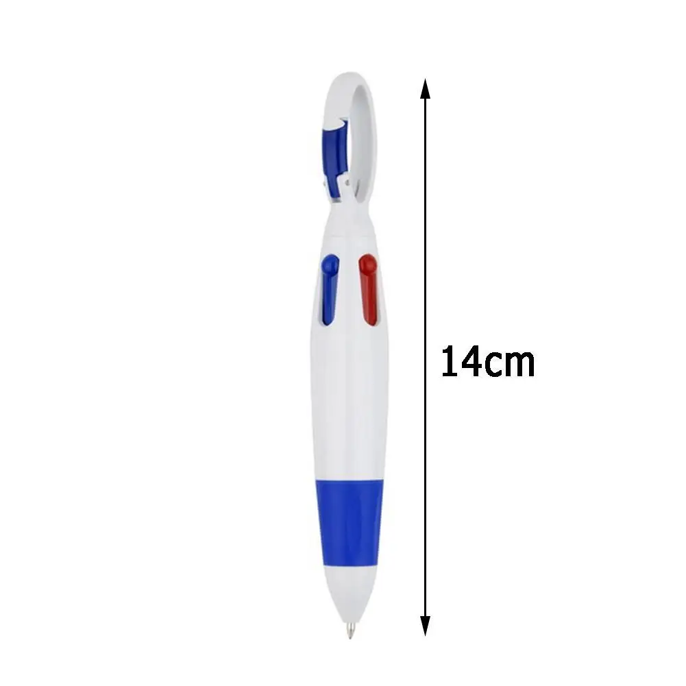 

100% Brand New Press Ballpoint Pen with Carabiner Cartoon For School Exam Keychain Office Spare Stationery Supplies Station J2L3