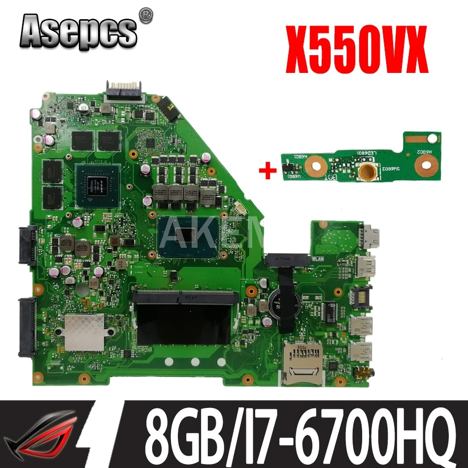С 8G RAM / I7 6700HQ GTX950M 4GB GPU для ASUS X550VX FZ50VX FH5900V X550VXK Материнская плата ноутбука