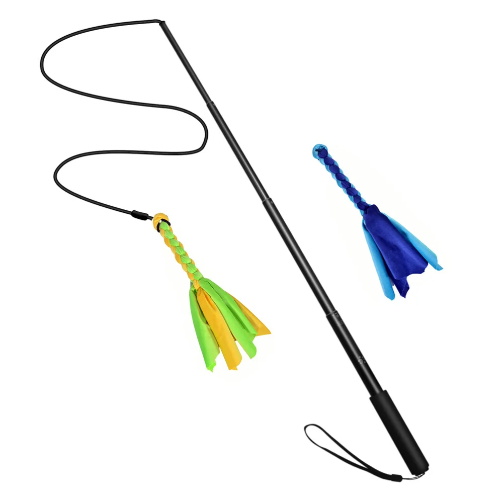 

1Set Retractable Dog Teaser Pole Puppy Trainer Dog Tease Pet Training Stick