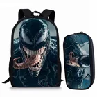 Рюкзак с супергероем Venom для мальчиков-подростков, детские школьные ранцы, Детские повседневные большие сумки