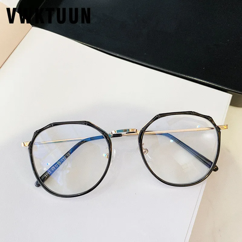 Модная круглая оправа для очков VWKTUUN креативная фоторамка однотонные прозрачные