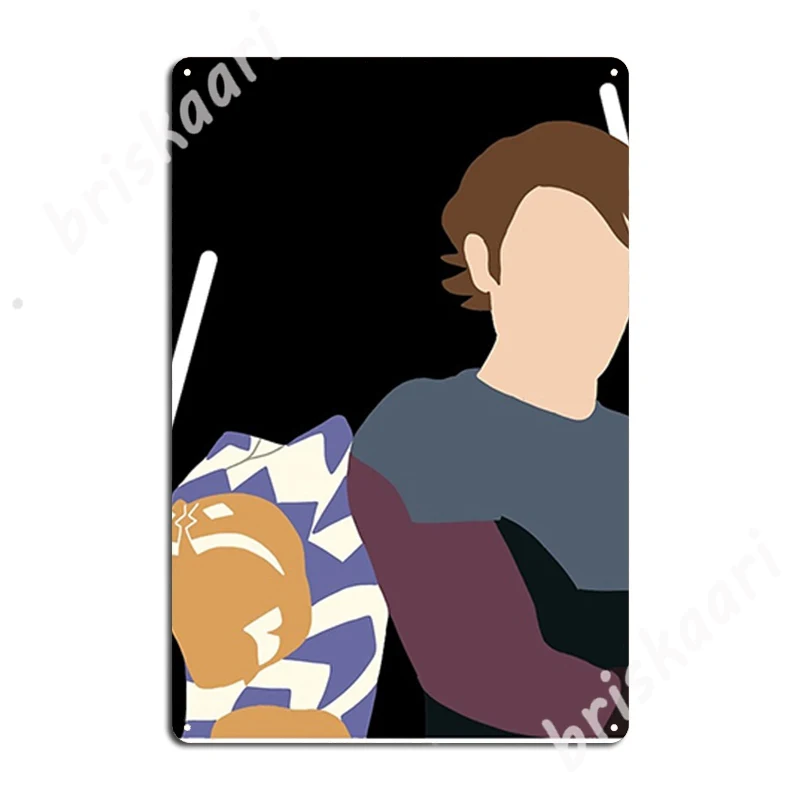 Clone Wars Anakin And Ahsoka металлические знаки бляшки для клуба домашнего кинотеатра