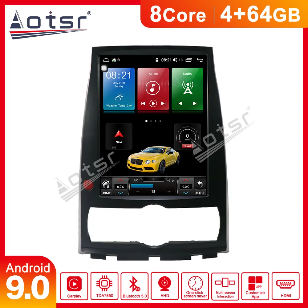 AOTSR PX5 Android 9 0 Tesla стиль Автомобильный GPS навигатор для Hyundai Rohens Genesis Coupe