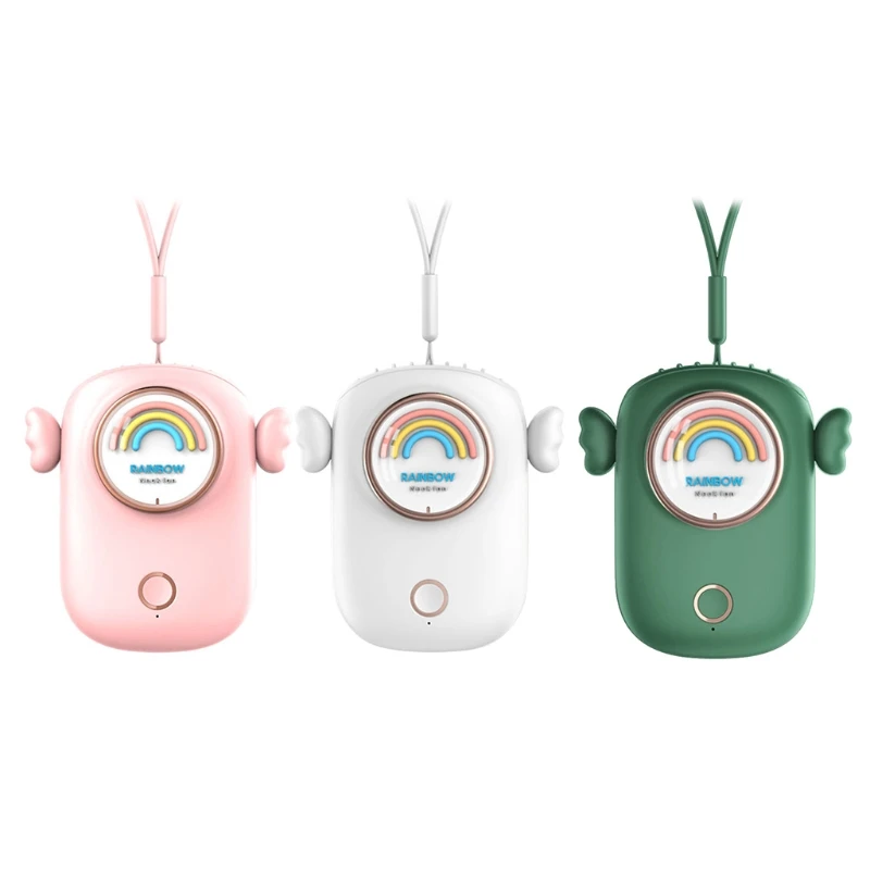 

Rechargeable USB Neck Fan Portable Handsfree Fan Suspended 3 Speeds Adjustable 28GE