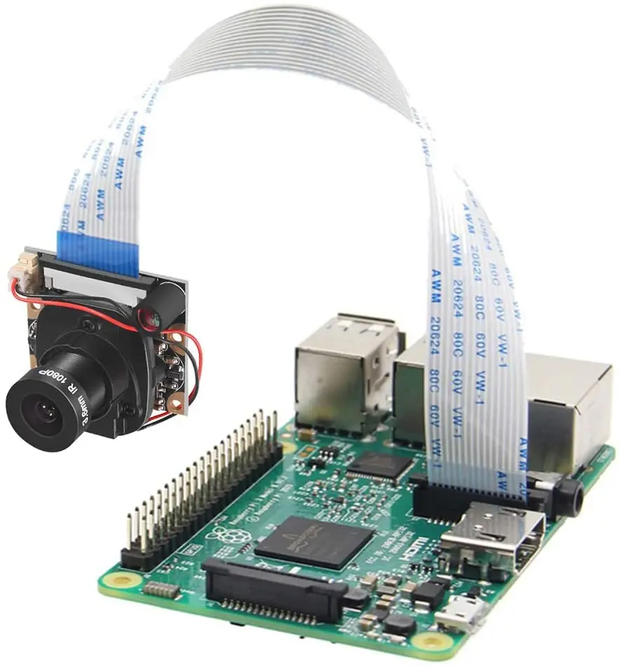 Raspberry Pi 4 B 3 B+ Camera Module Automatic IR-Cut Switching Day/Night Vision Video Module Adjustable Focus 5MP 1080p