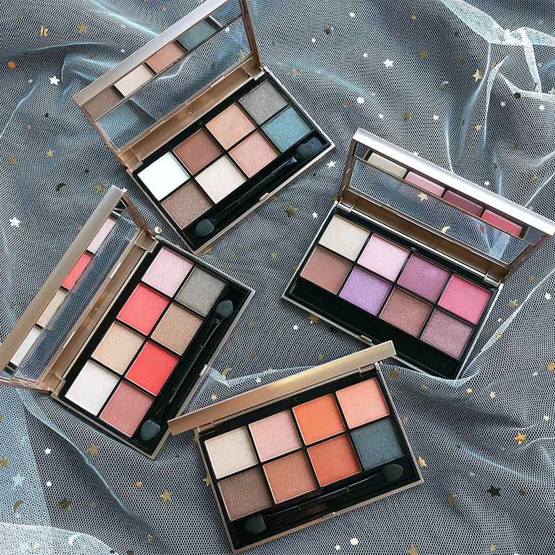 Палетка теней для век KAXIER 8 цветов матовая нюдовая земля, переливающиеся пигменты, водостойкий макияж, долговечная косметика для глаз.