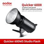 Godox быстрая 600II 600WS GN76 18000s высокоскоростная синхронизирующая стробоскопическая вспышка со встроенной беспроводной системой 2,4G