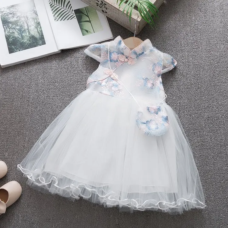 Летнее платье для девочек Новинка 2019 г. Детские Модные праздничные платья с