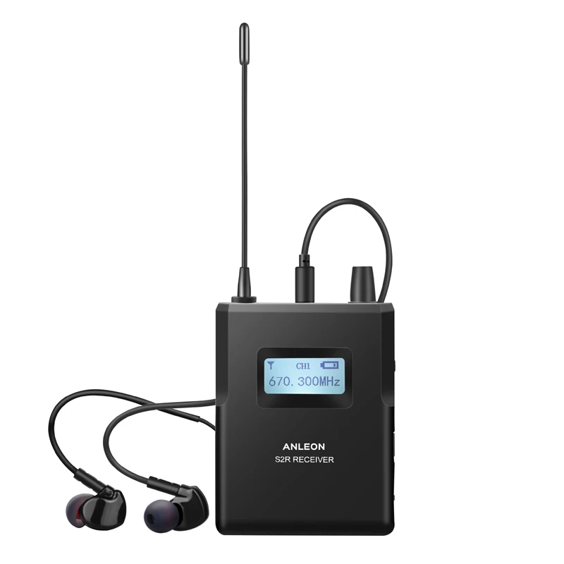 Для ANLEON S2 UHF стерео Беспроводная система монитора 670-680MHZ 100-240V Профессиональная цифровая сценическая система для внутриканального монитора - Цвет: Single receiver