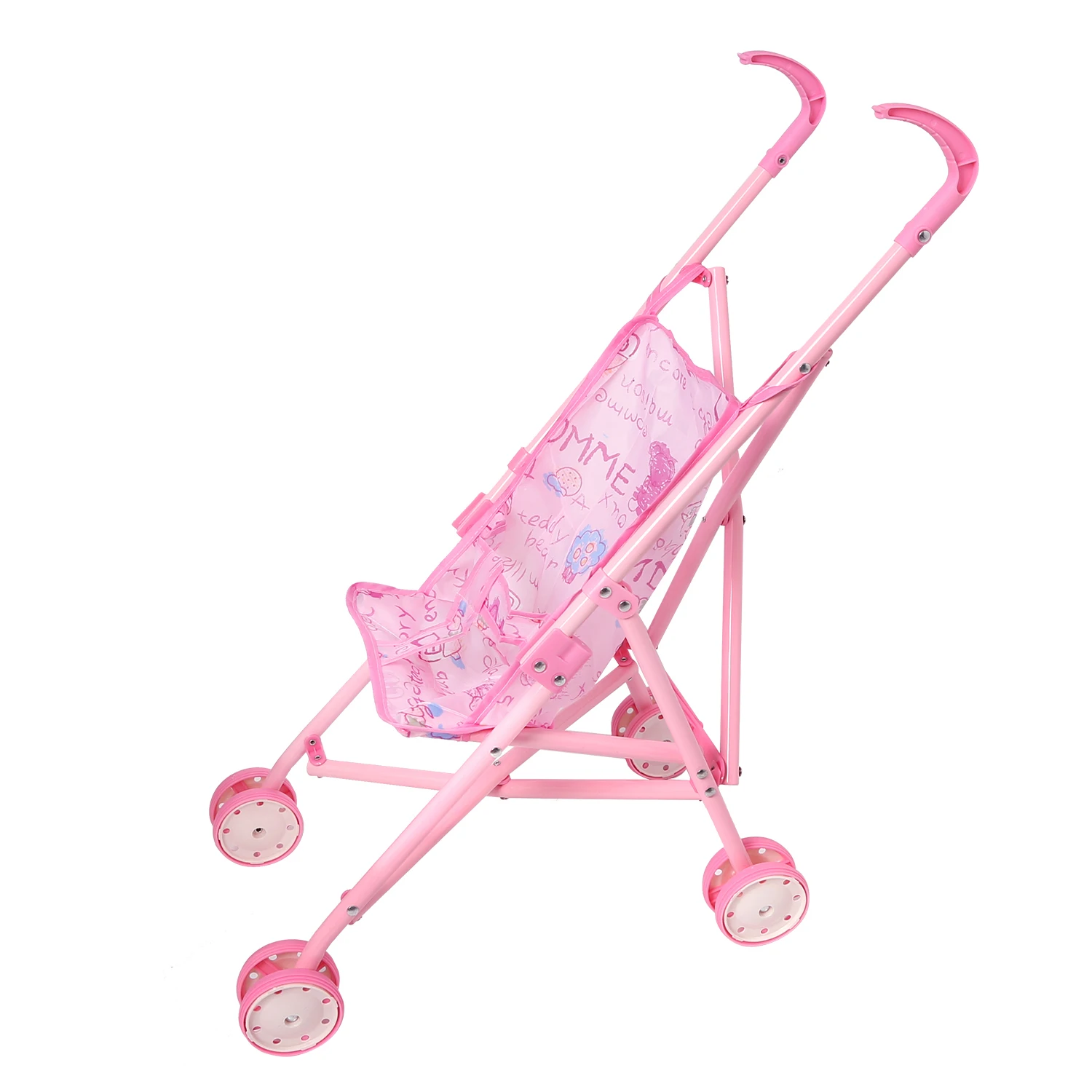 Складная кукольная коляска коляски для кукол Обучающие ролевые игры мебель игрушка для маленьких детей девочек Моделирование розовые игрушечные тележки