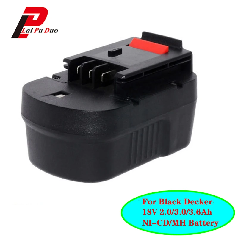 Сменный аккумулятор для электроинструмента 2 0 3 3.6Ah 18V Ni CD MH Black & Decker HPB18 FS180BX 244760 00 A18