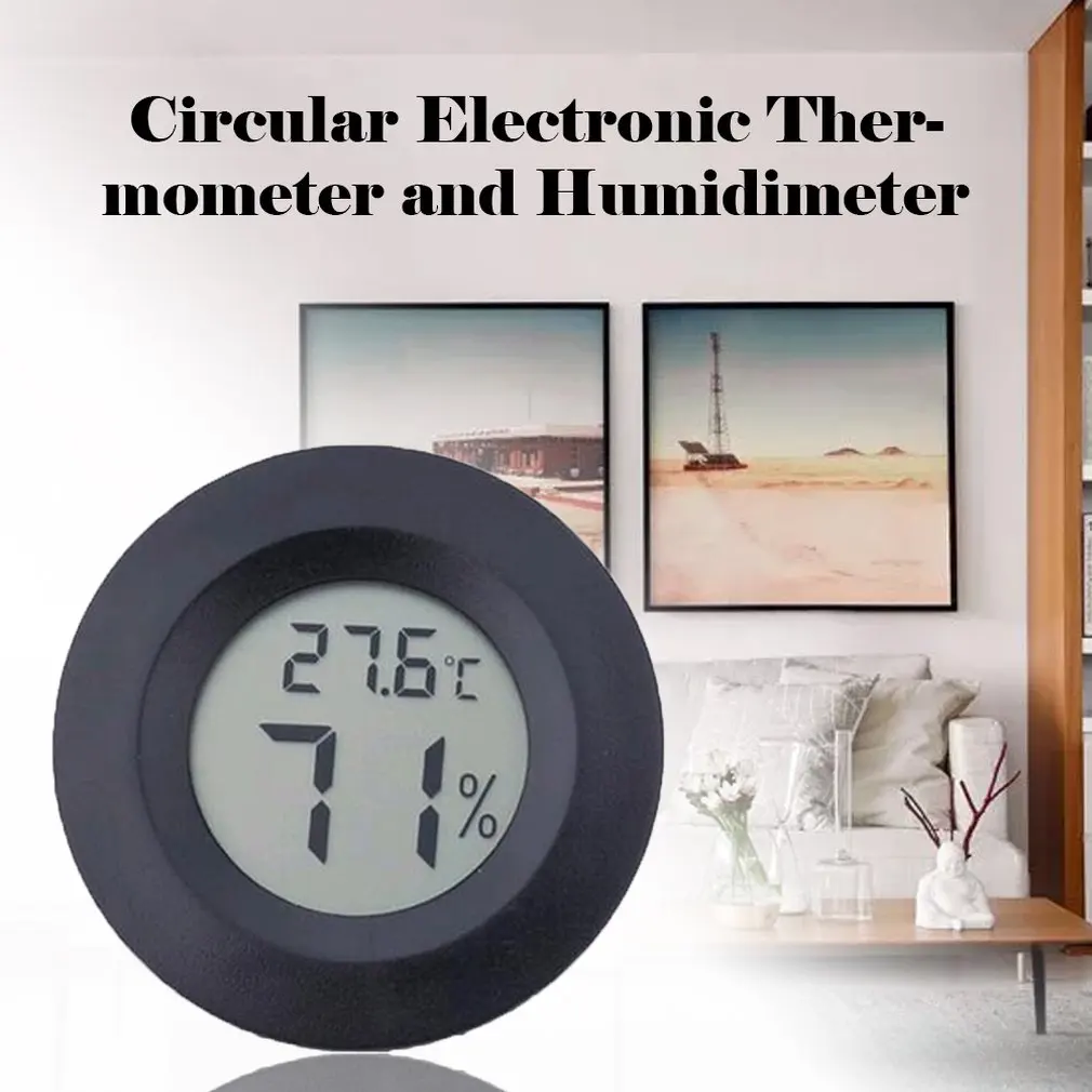Уличный спортивный термометр электронный гигрометр для рептилий Круглый