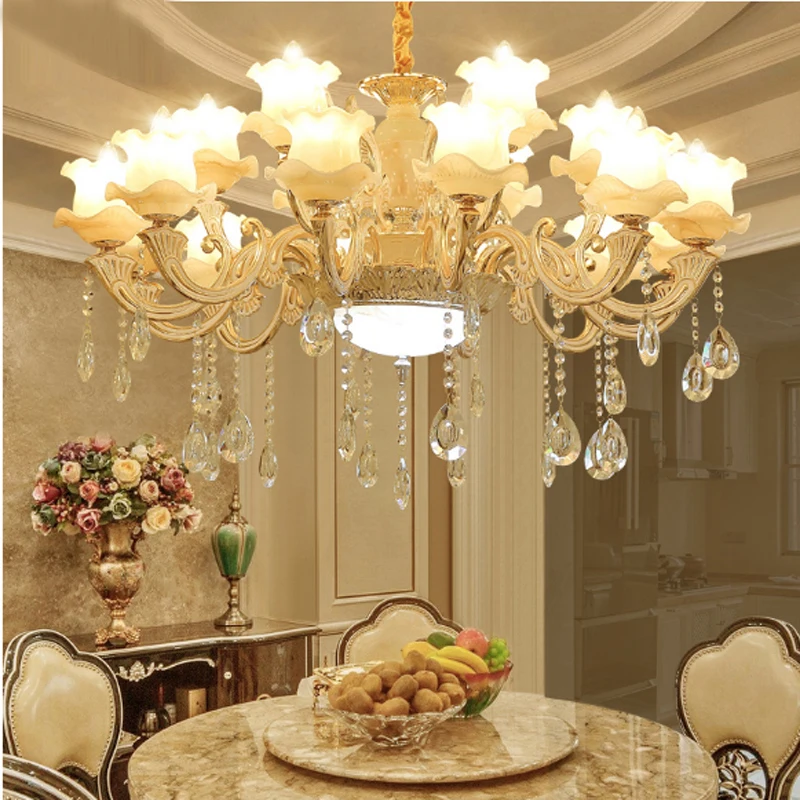

Modern Luxury Crystal LED Chandelier Lighting Home Decoration Loft Villa Lustre Living Room Hotel Hall Art Indoor Decor Light