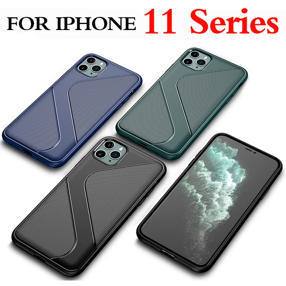 Оригинальный силиконовый чехол для телефона в полоску Apple iphone 11 pro 11pro max 11promax s