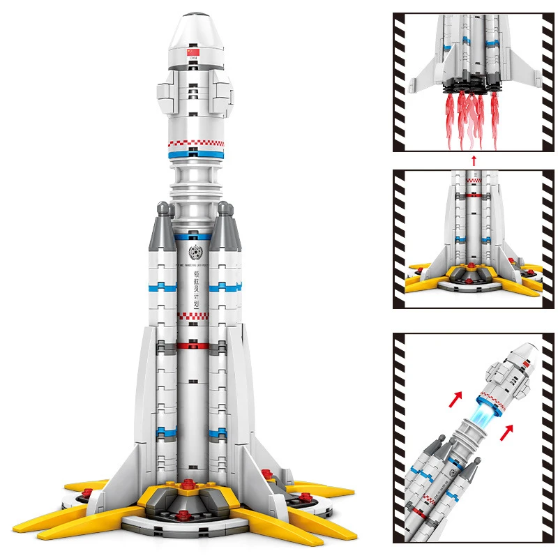 

Ideas Series Wandering Earth The Apollo Saturn Launch Vehicle Aviation Rocket Toys for Children Boy Building Blocks Bricks Sets