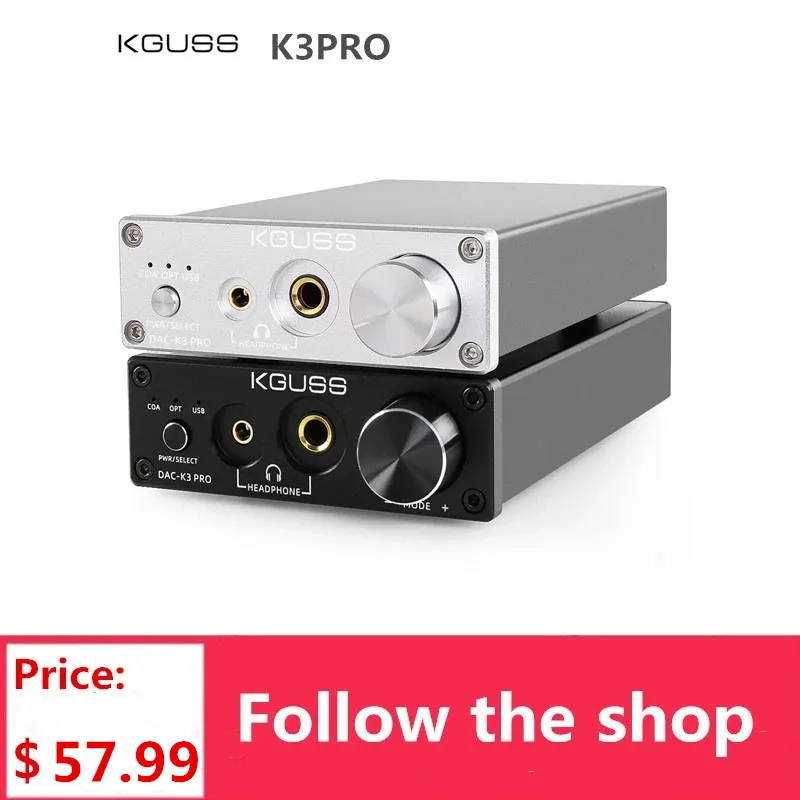KGUSS DAC K3PRO K3 TPA6120A2 мини USB декодирования аудио усилитель для наушников 24BIT 192 кГц OPA2134