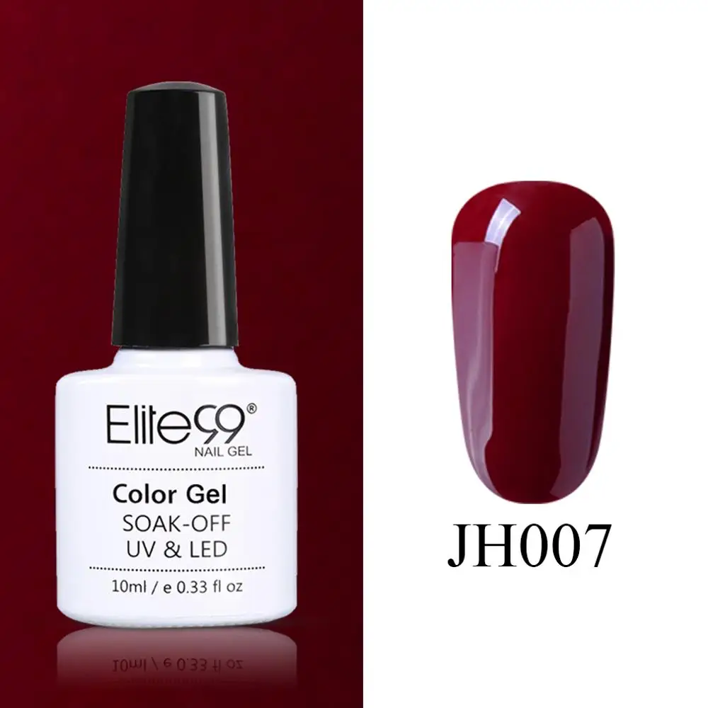 JH007 Elite99 винно-красный гель лак для ногтей 10 мл для дизайна ногтей маникюрный набор Гибридный гель Лаки нужно базовое верхнее покрытие для полигелевого лака - Цвет: JH007