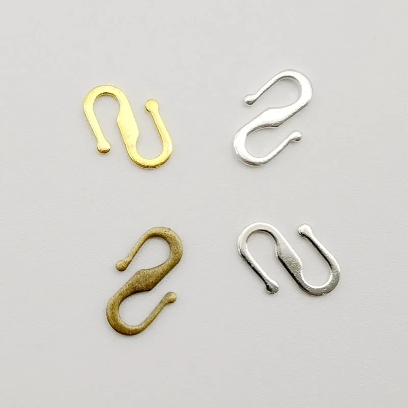 Factory Price Wholesale!!! 11.5x7mm &quotS&quot Shape Toggle Hook Clasps Gold / Silver Bronze Plated Jew Popular Craftselry Findings |