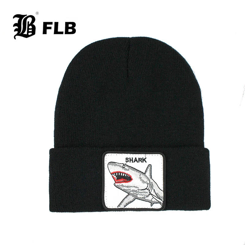 [FLB] новая Шапка бини с животными женские зимние теплые вязаные шапки для мужчин в