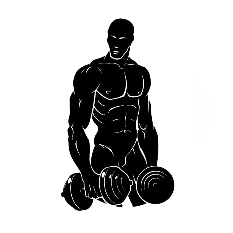 

Fashion Sports Weightlifting Fitness Vinyl Stickers Car Decal 9.4CM*16CM