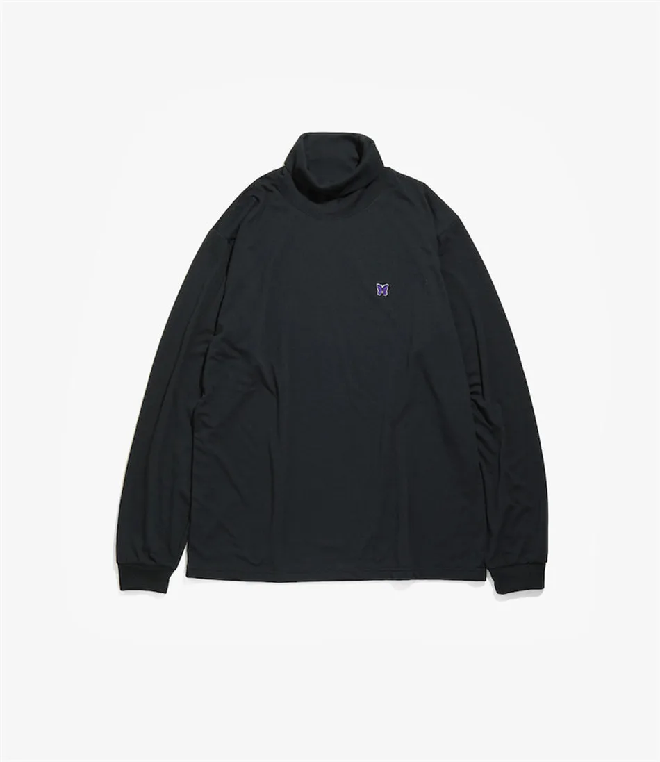

Casual Loose AWGE Needles Long sleeve T-Shirt Men Women Butterfly Embroidery Needles Turtleneck Basic T Shirt AWGE MOCK NECK TEE