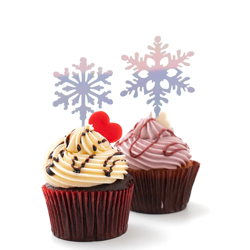 4 шт./компл. акриловые торт-Снежинка фигурки жениха и невесты Блеск пирожное флаг