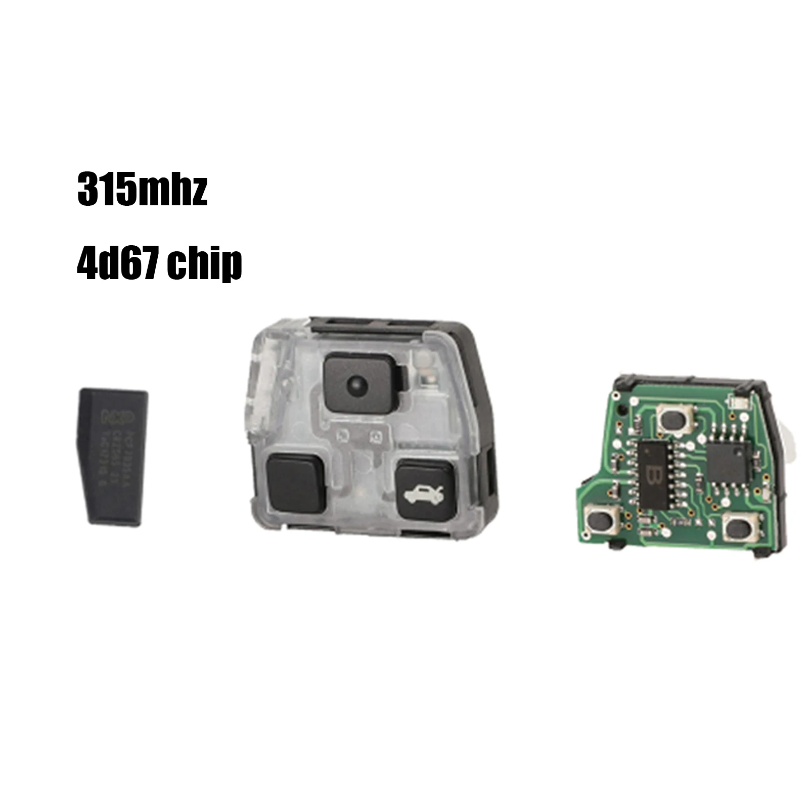 315mhz 4D67 Jingyuqin 315 МГц дистанционный ключ для Toyota RAV4 Prado Tarago Kluger Avensis для Lexus RX330 RX350 2007-2009 HYQ12BBT чип 4D67 - Количество кнопок: 315mhz 4D67