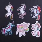 Вышитые блестки в виде единорога с крыльями, патчи для приклеивания утюгом, нашивки сделай сам, наклейка на одежду, аксессуары для одежды