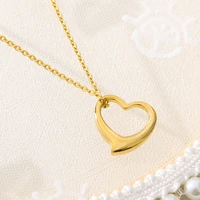 heart necklace for women fashin love chokers stainless steel long romantic jewelry dainty pendant statement couple gifts