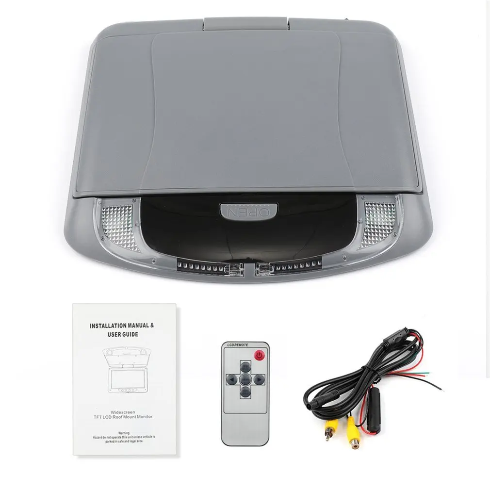 

9 inch 800*480 Screen Car Roof Mount LCD Color Monitor Flip Down Screen Overhead Multimedia Video Ceiling Roof mount Display