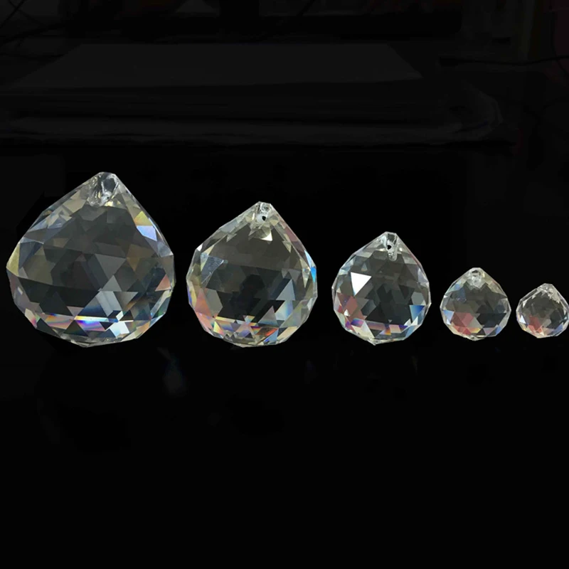 L&aacute;mpara colgante de bola de prisma de cristal, 80mm/100mm, hbl, decoraci&oacute;n de boda, 1 unidad-1