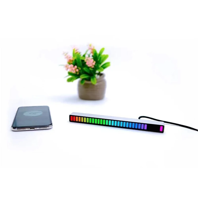 

Screen Hanging Light Creative Music Rhythm Lamp for Car Office Home Bedroom Sound Control Rhythm Beating Level Light Colorful