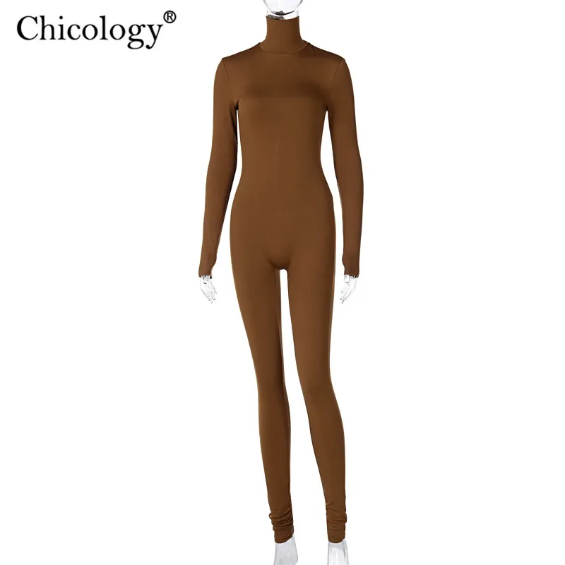 

Chicology Long Sleeve Bodycon Jumpsuit Women Velvet Autumn Winter Sexy One Piece Body 2020 Casual Clothes Streetwear Outfits