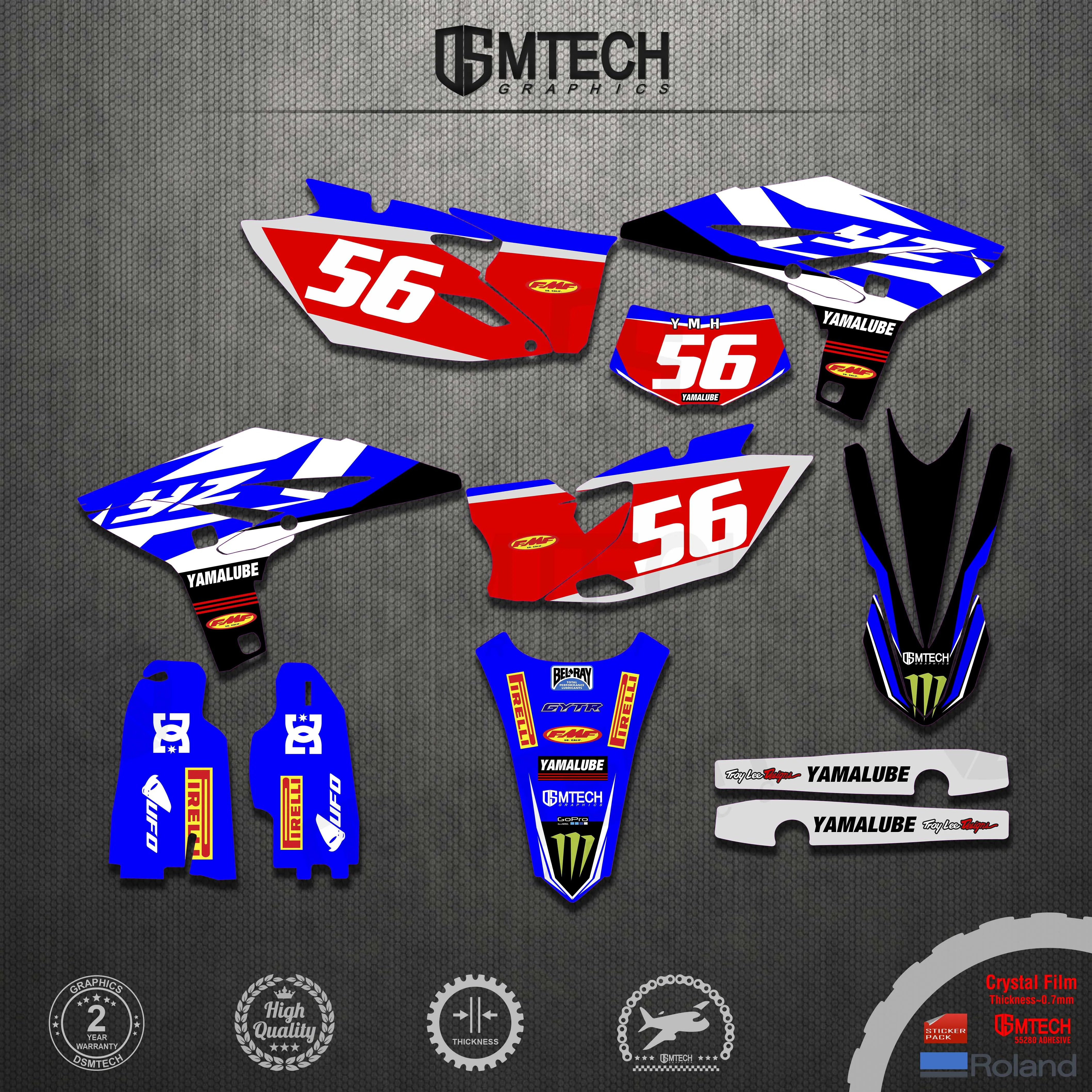 DSMTECH  Motocross Graphics DECALS STICKERS kits For YAMAHA WRF450 WR450F 2012 2013 2014 2015 WRF 450 WR 450F