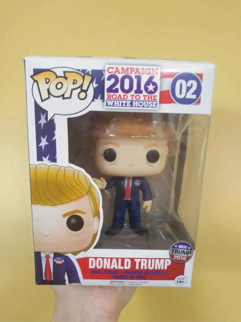with retail box Funko Pop Дональд Трамп американский президент виниловая Коллекция Фигурки игрушки - Цвет: with retail box