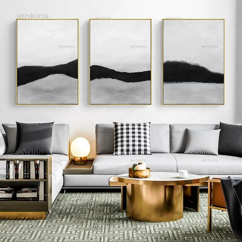 

Nordic Abstract Black Line Texture Wall Art Canvas Posters Painting Prints for Living Room Modern Creative Art Home Decoration