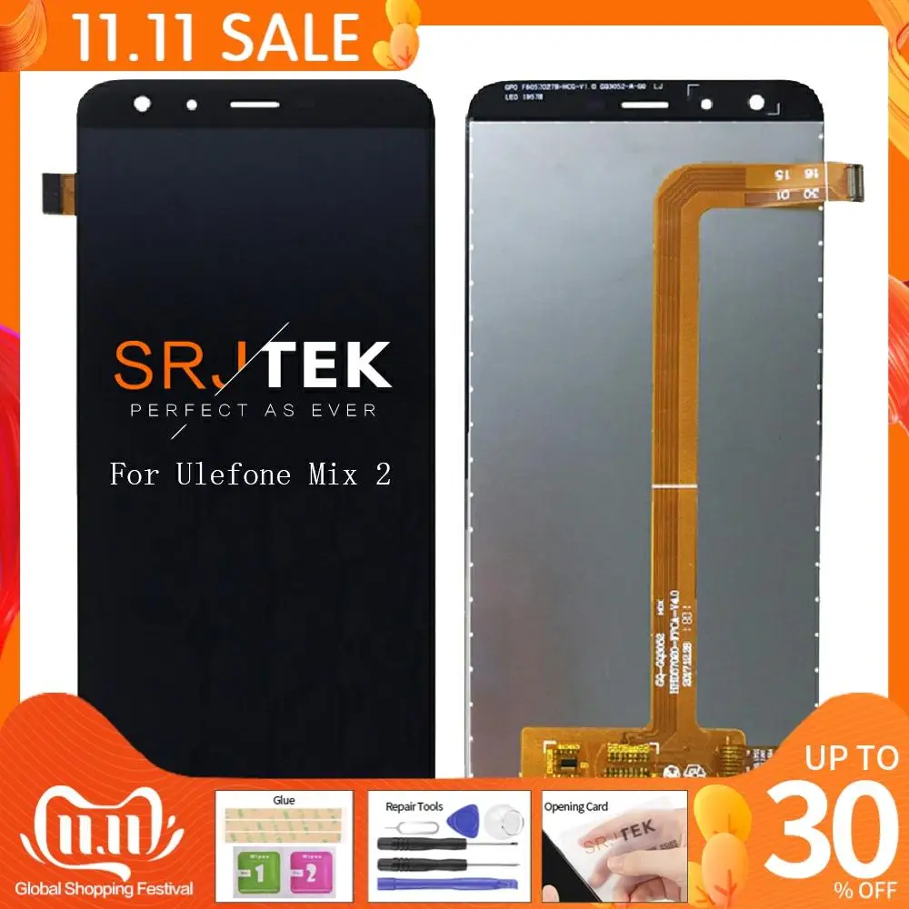 

5.7" For Ulefone Mix 2 LCD Display Touch Screen Digitizer Assembly Replacement For Ulefone Mix2 LCD Screen Repair 100% Original