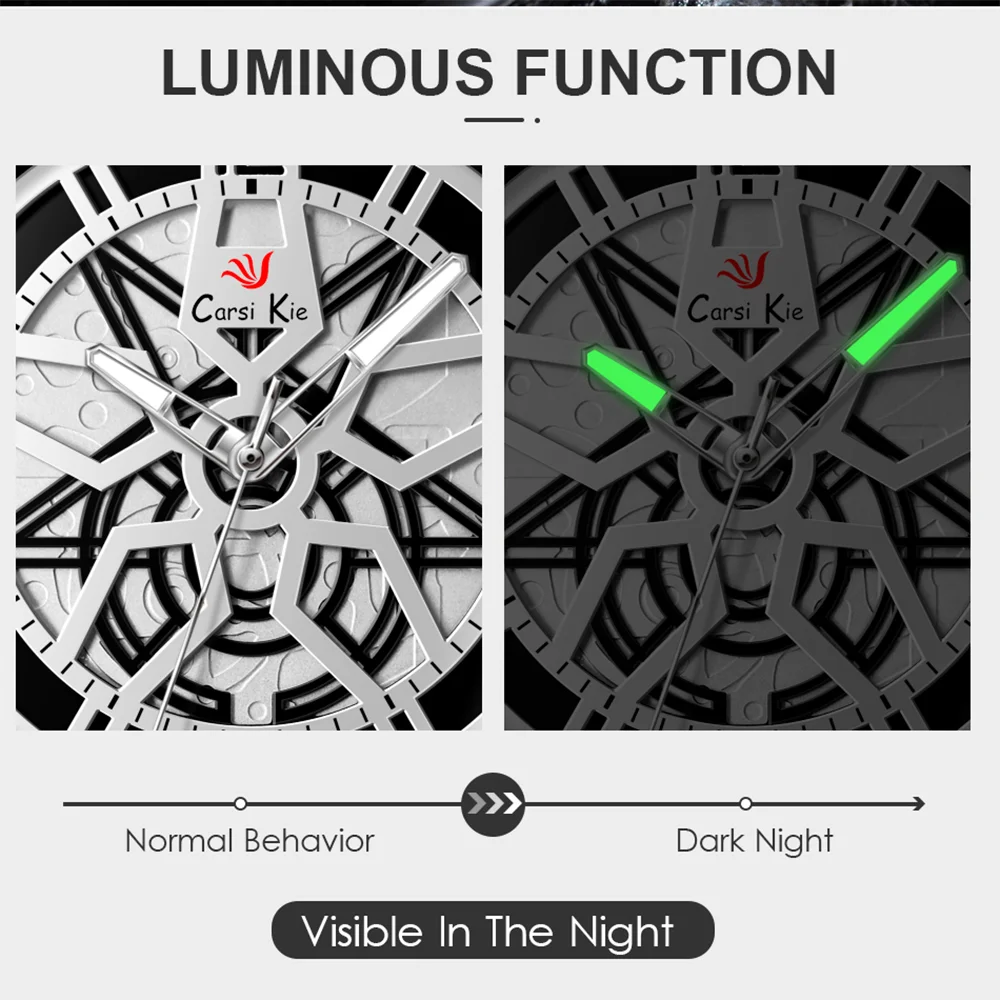 

Carsikie New Men Watches 2021 Luxury Top Brand Luxury Leather Chronograph Sport Watch for Mens Fashion Date Waterproof Clock