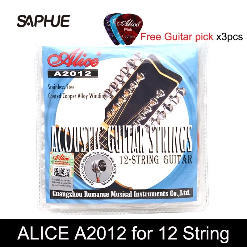 Струны для акустической гитары Alice A2012 12 струн 010 026 аксессуары музыкальных