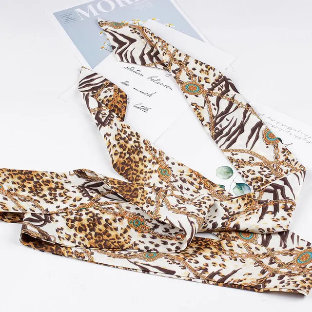 Женский ремень с принтом шифоновый пояс повседневный для брюк узлом