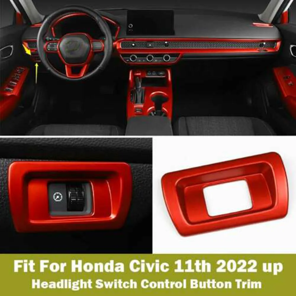 

Control Button Trim For Honda Civic 11th 2022 Up Matte Red Function Control Button Cover Trim Wholesale