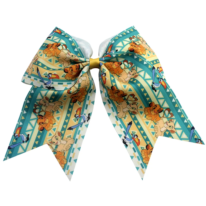 7 дюймов Новые банты для волос Король Лев Хэллоуин Веселые девочек эластичные