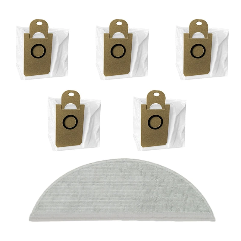 

6Pcs Mop Cloth Dust Bag Replacement Parts for Xiaomi Lydsto R1 Vacuum Cleaner Remove Dust Rubbish for Home