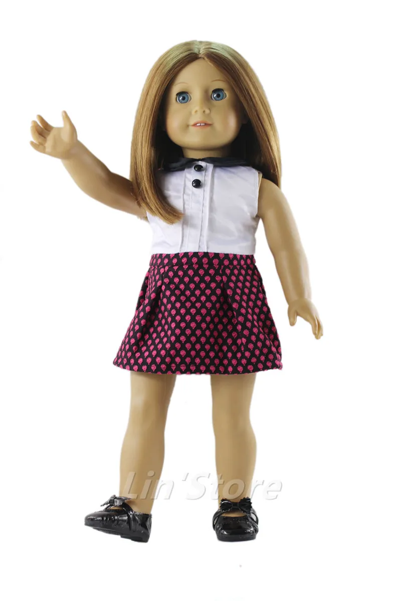 6 шт. Одежда для кукол Повседневное платье 18 дюймов американская кукла одежда