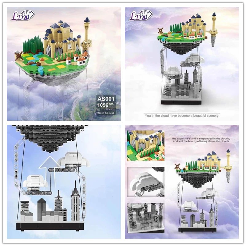 

AS001 Dream Floating Island Model Building Blocks Assembling Floating Decoration Anti-Gravity Bricks Educational Toy Kids Gift